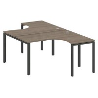 Metal System Style БП.РАС-СА-2.3 (Вяз благородный/антрацит) Рабочая станция криволинейная на П-образном м/к