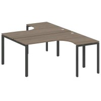 Metal System Style БП.РАС-СА-2.4 (Вяз благородный/антрацит) Рабочая станция криволинейная на П-образном м/к