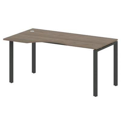 Metal System Style БП.СА-1 Л (Вяз благородный/антрацит) Стол криволинейный левый на П-образном м/к