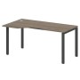 Metal System Style БП.СА-1 Л (Вяз благородный/антрацит) Стол криволинейный левый на П-образном м/к