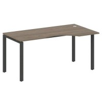 Metal System Style БП.СА-1 Пр (Вяз благородный/антрацит) Стол криволинейный правый на П-образном м/к