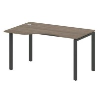 Metal System Style БП.СА-2 Л (Вяз благородный/антрацит) Стол криволинейный левый на П-образном м/к