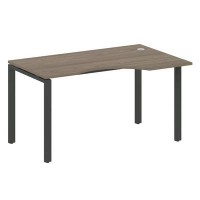 Metal System Style БП.СА-2 Пр (Вяз благородный/антрацит) Стол криволинейный правый на П-образном м/к