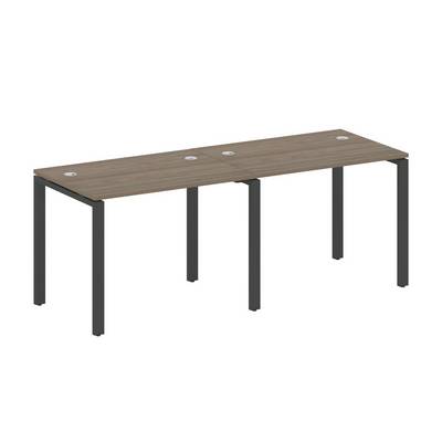 Metal System Style БП.СМ-2.1 (Вяз благородный/черный) Рабочая станция на 2 раб.места на П-образном м/к