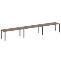 Metal System Style БП.СМ-3.5 (Вяз благородный/антрацит) Рабочая станция на 3 раб.места на П-образном м/к