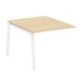 Metal System Style БА.ППРГ-1 (Акация лорка/белый) Проходной наборный элемент переговорного стола на А-образном м/к (проходная опора Б.ОСП-123, столешница, два комплекта траверс)