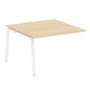 Metal System Style БА.ППРГ-2 (Акация лорка/белый) Проходной наборный элемент переговорного стола на А-образном м/к (проходная опора Б.ОСП-123, столешница, два комплекта траверс)