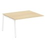 Metal System Style БА.ППРГ-3 (Акация лорка/белый) Проходной наборный элемент переговорного стола на А-образном м/к (проходная опора Б.ОСП-123, столешница, два комплекта траверс)