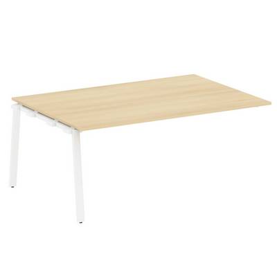 Metal System Style БА.ППРГ-5 (Акация лорка/белый) Проходной наборный элемент переговорного стола на А-образном м/к (проходная опора Б.ОСП-123, столешница, два комплекта траверс)