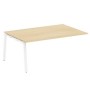 Metal System Style БА.ППРГ-5 (Акация лорка/белый) Проходной наборный элемент переговорного стола на А-образном м/к (проходная опора Б.ОСП-123, столешница, два комплекта траверс)