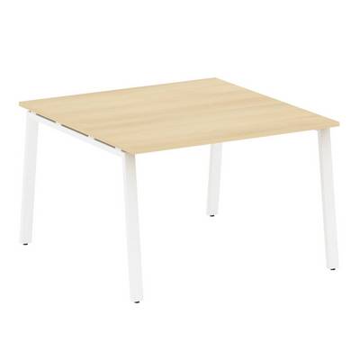 Metal System Style БА.ПРГ-1.2 (Акация лорка/белый) Переговорный стол (1 столешница) на А-образном м/к