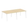 Metal System Style БА.ПРГ-2.2 (Акация лорка/белый) Переговорный стол (2 столешницы) на А-образном м/к