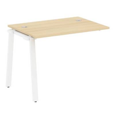 Metal System Style БА.ПРС-СП-1.1 (Акация лорка/белый) Проходной наборный на А-образном м/к элемент рабочей станции (проходная опора Б.ОСП-72, столешница, комплект траверс)