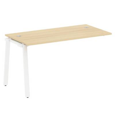 Metal System Style БА.ПРС-СП-1.3 (Акация лорка/белый) Проходной наборный элемент рабочей станции на А-образном м/к (проходная опора Б.ОСП-72, столешница, комплект траверс)