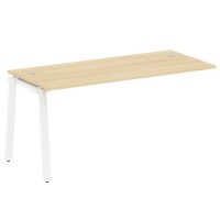 Metal System Style БА.ПРС-СП-1.4 (Акация лорка/белый) Проходной наборный элемент рабочей станции на А-образном м/к (проходная опора Б.ОСП-72, столешница, комплект траверс)