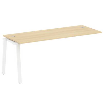 Metal System Style БА.ПРС-СП-1.5 (Акация лорка/белый) Проходной наборный элемент рабочей станции на А-образном м/к (проходная опора Б.ОСП-72, столешница, комплект траверс)