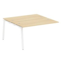 Metal System Style БА.ПРС-СП-2.3 (Акация лорка/белый) Проходной наборный элемент рабочей станции на А-образном м/к (проходная опора Б.ОСП-147, две столешницы, два комплекта траверс)