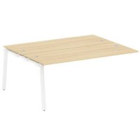 Metal System Style БА.ПРС-СП-2.5 (Акация лорка/белый) Проходной наборный элемент рабочей станции на А-образном м/к (проходная опора Б.ОСП-147, две столешницы, два комплекта траверс)