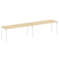 Metal System Style БА.СМ-2.5 (Акация лорка/белый) Рабочая станция на 2 раб.места на А-образном м/к