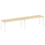 Metal System Style БА.СМ-2.5 (Акация лорка/белый) Рабочая станция на 2 раб.места на А-образном м/к