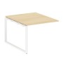Metal System Style БО.ППРГ-1 (Акация лорка/белый) Проходной наборный элемент переговорного стола на О-образном м/к (проходная опора Б.ОСП-123, столешница, два комплекта траверс)