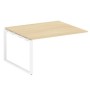 Metal System Style БО.ППРГ-3 (Акация лорка/белый) Проходной наборный элемент переговорного стола на О-образном м/к (проходная опора Б.ОСП-123, столешница, два комплекта траверс)