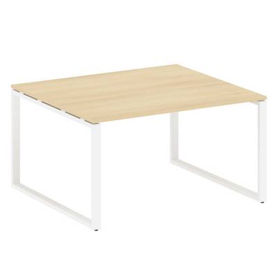 Metal System Style БО.ПРГ-1.3 (Акация лорка/белый) Переговорный стол (1 столешница) на О-образном м/к