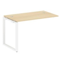Metal System Style БО.ПРС-СП-1.2 (Акация лорка/белый) Проходной наборный элемент рабочей станции на О-образном  м/к(проходная опора Б.ОСП-72, столешница, комплект траверс)