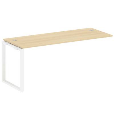 Metal System Style БО.ПРС-СП-1.5 (Акация лорка/белый) Проходной наборный элемент рабочей станции на О-образном м/к (проходная опора Б.ОСП-72, столешница, комплект траверс)