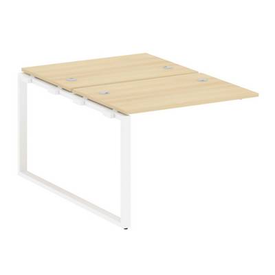 Metal System Style БО.ПРС-СП-2.1 (Акация лорка/белый) Проходной наборный элемент рабочей станции на О-образном м/к (проходная опора Б.ОСП-147, две столешницы, два комплекта траверс)