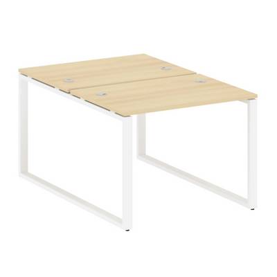 Metal System Style БО.РАС-СП-2.1 (Акация лорка/белый) Рабочая станция на О-образном м/к