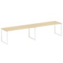 Metal System Style БО.СМ-2.5 (Акация лорка/белый) Рабочая станция на 2 раб.места на О-образном м/к