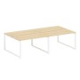 Metal System Style БО.СМ-4.3 (Акация лорка/белый) Рабочая станция на 4 раб.места на О-образном м/к
