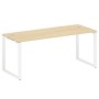Metal System Style БО.СП-5 (Акация лорка/белый) Стол письменный на О-образном м/к