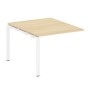 Metal System Style БП.ППРГ-1 (Акация лорка/белый) Проходной наборный элемент переговорного стола на П-образном м/к (проходная опора Б.ОСП-123, столешница, два комплекта траверс)