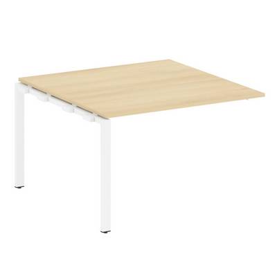Metal System Style БП.ППРГ-2 (Акация лорка/белый) Проходной наборный элемент переговорного стола на П-образном м/к (проходная опора Б.ОСП-123, столешница, два комплекта траверс)