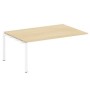 Metal System Style БП.ППРГ-5 (Акация лорка/белый) Проходной наборный элемент переговорного стола на П-образном м/к (проходная опора Б.ОСП-123, столешница, два комплекта траверс)