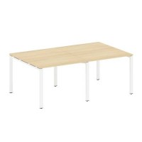 Metal System Style БП.ПРГ-2.1 (Акация лорка/белый) Переговорный стол (2 столешницы) на П-образном м/к