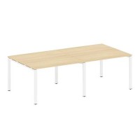 Metal System Style БП.ПРГ-2.2 (Акация лорка/белый) Переговорный стол (2 столешницы) на П-образном м/к