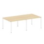 Metal System Style БП.ПРГ-2.2 (Акация лорка/белый) Переговорный стол (2 столешницы) на П-образном м/к