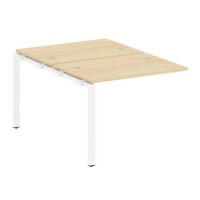 Metal System Style БП.ПРС-СП-2.1 (Акация лорка/белый) Проходной наборный элемент рабочей станции на П-образном м/к  (проходная опора Б.ОСП-147, две столешницы, два комплекта траверс)