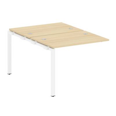 Metal System Style БП.ПРС-СП-2.1 (Акация лорка/белый) Проходной наборный элемент рабочей станции на П-образном м/к  (проходная опора Б.ОСП-147, две столешницы, два комплекта траверс)