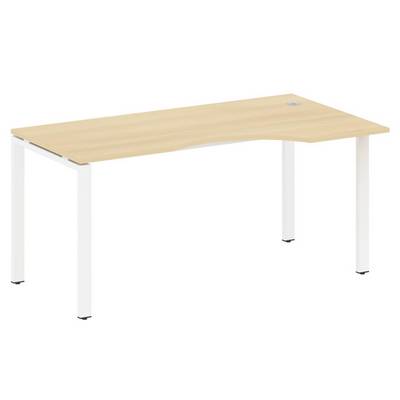 Metal System Style БП.СА-1 Пр (Акация лорка/белый) Стол криволинейный правый на П-образном м/к