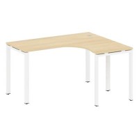 Metal System Style БП.СА-3 Пр (Акация лорка/белый) Стол криволинейный правый на П-образном м/к