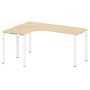 Metal System Style БП.СА-4 Л (Акация лорка/белый) Стол криволинейный левый на П-образном м/к