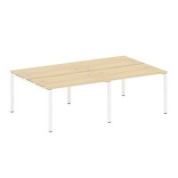 Metal System Style БП.СМ-4.2 (Акация лорка/белый) Рабочая станция на 4 раб.места на П-образном м/к