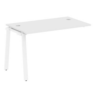 Metal System Style БА.ПРС-СП-1.2 (Белый/белый) Проходной наборный на А-образном м/к элемент рабочей станции (проходная опора Б.ОСП-72, столешница, комплект траверс)