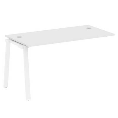 Metal System Style БА.ПРС-СП-1.3 (Белый/белый) Проходной наборный элемент рабочей станции на А-образном м/к (проходная опора Б.ОСП-72, столешница, комплект траверс)