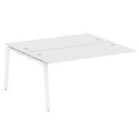 Metal System Style БА.ПРС-СП-2.4 (Белый/белый) Проходной наборный элемент рабочей станции на А-образном м/к (проходная опора Б.ОСП-147, две столешницы, два комплекта траверс)