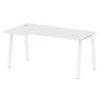Metal System Style БА.СА-1 Л (Белый/белый) Стол криволинейный левый на А-образном м/к